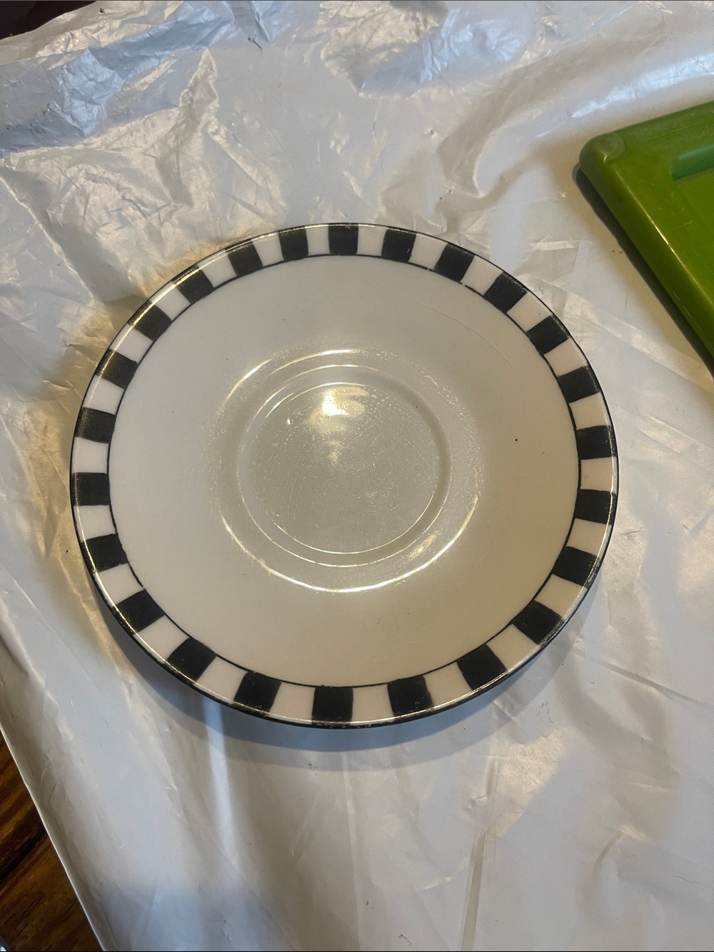 Classic Black & White Check Saucer Germany
